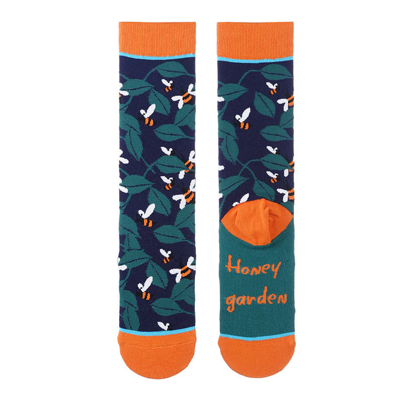 Women’s Desert Doodle Tube Socks – Playful Plant-Inspired Casual Socks