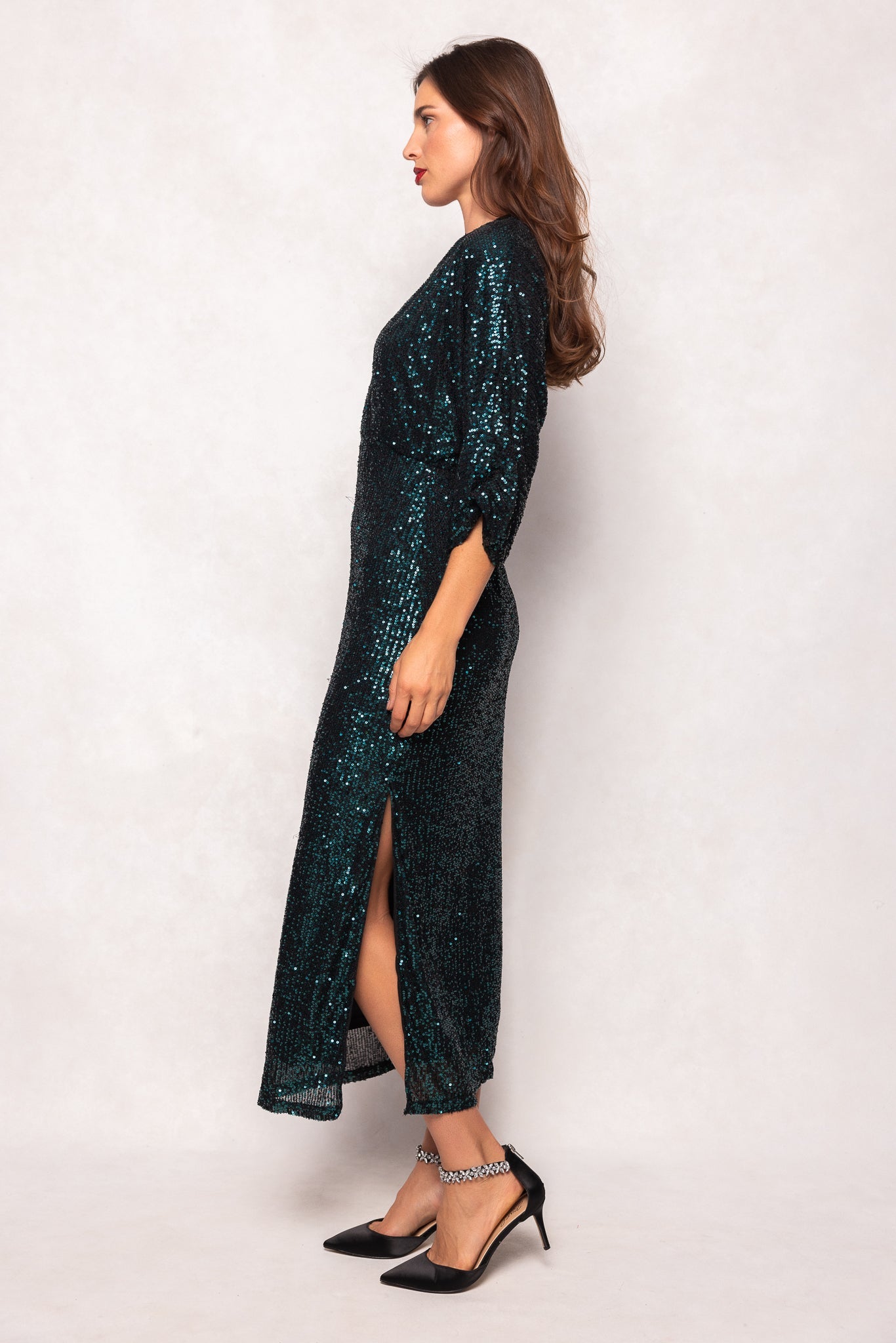 Orion Dress in Green Sequin