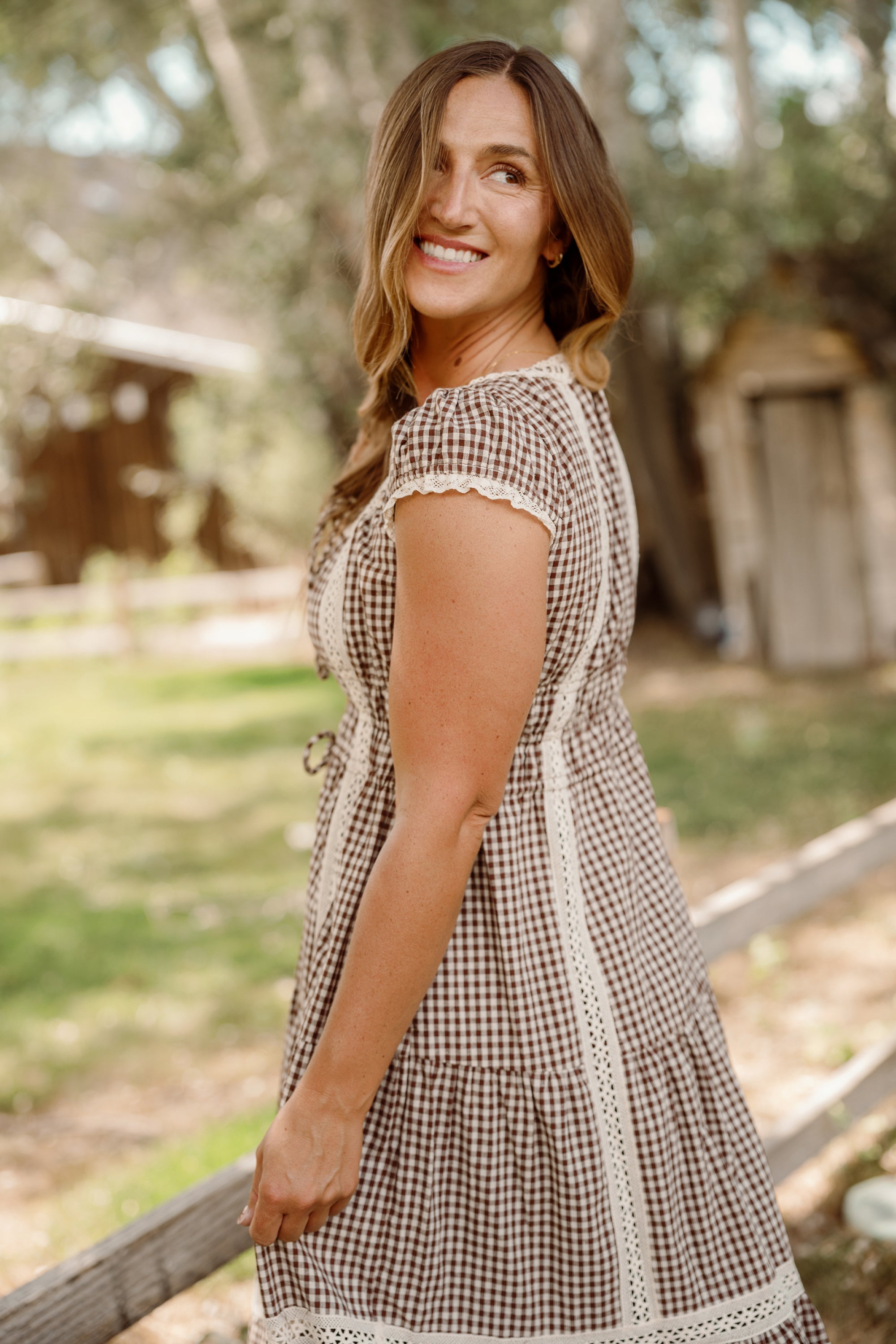 Palermo Dress in Hickory Gingham