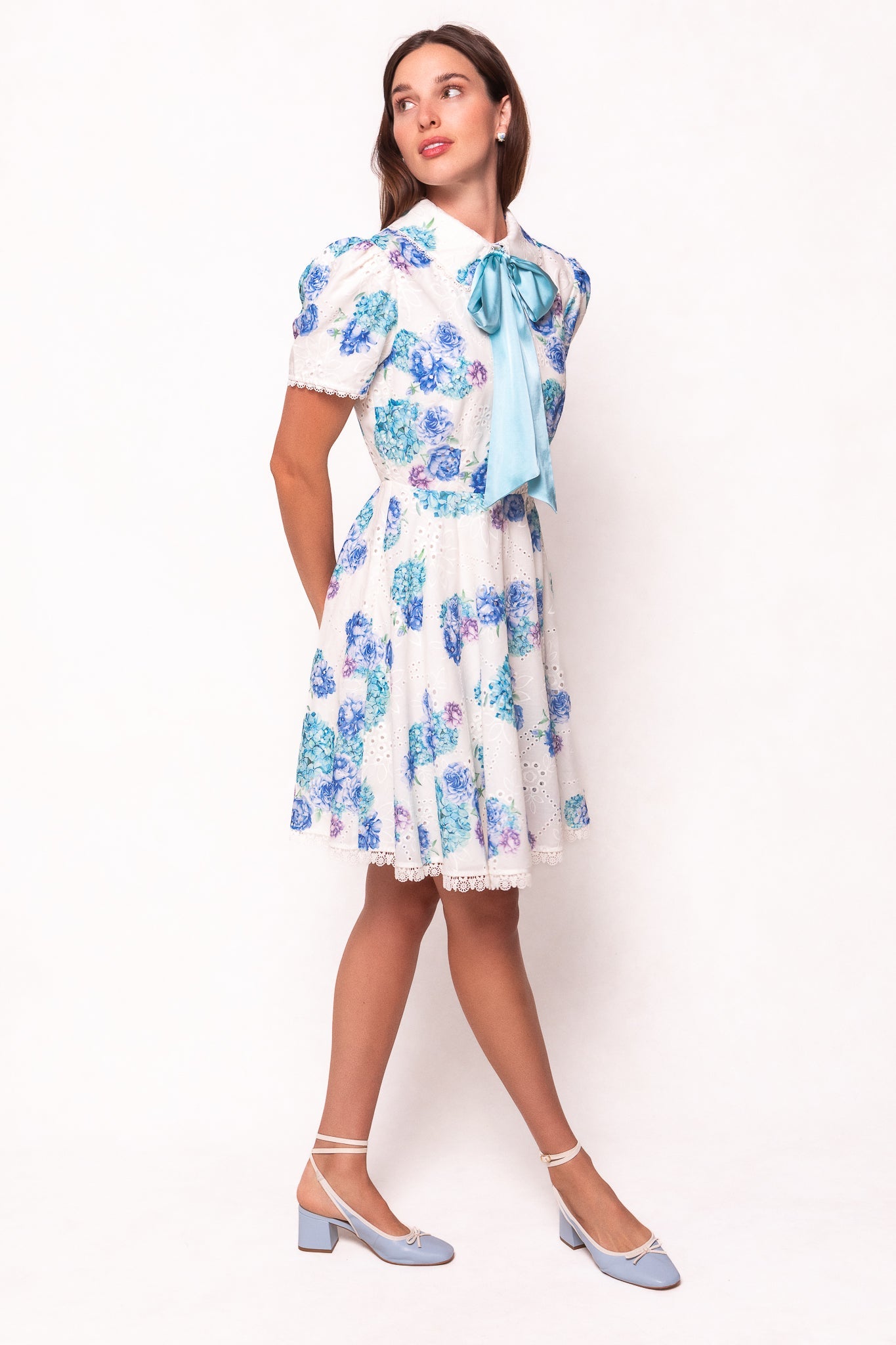 Penny Dress in Blue Floral
