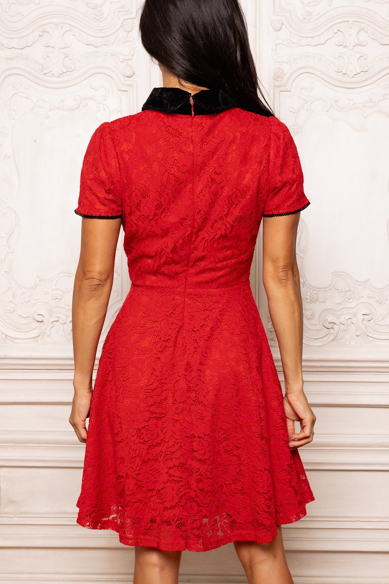 Penny Dress in Red Lace