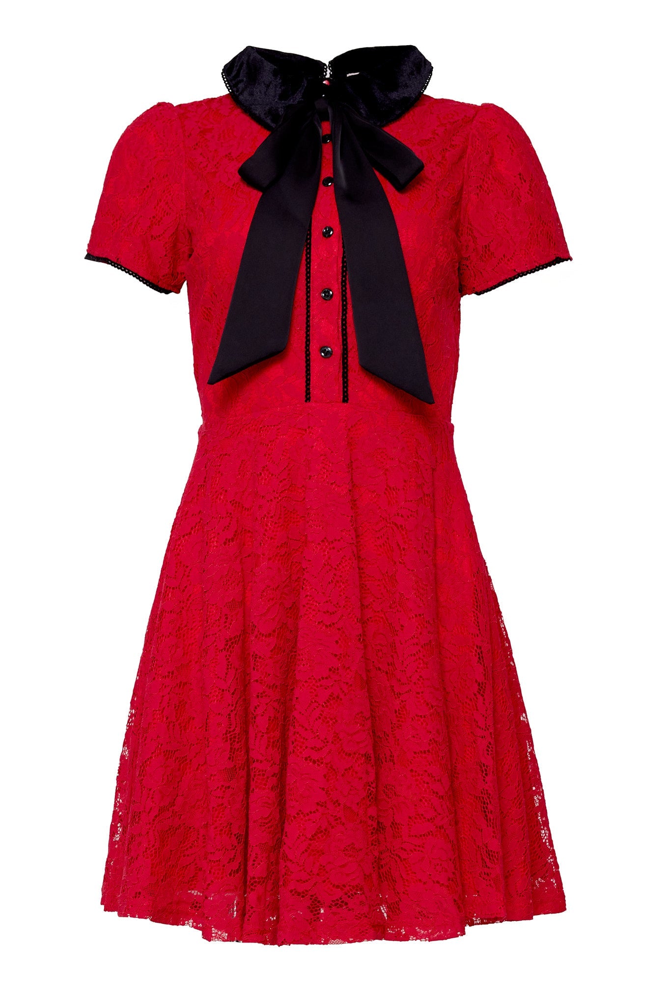 Penny Dress in Red Lace