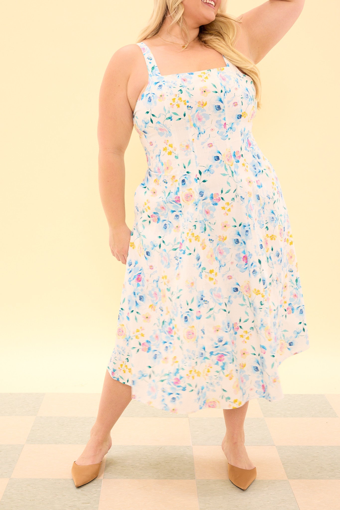 Petal Dress in Blue Bouquet