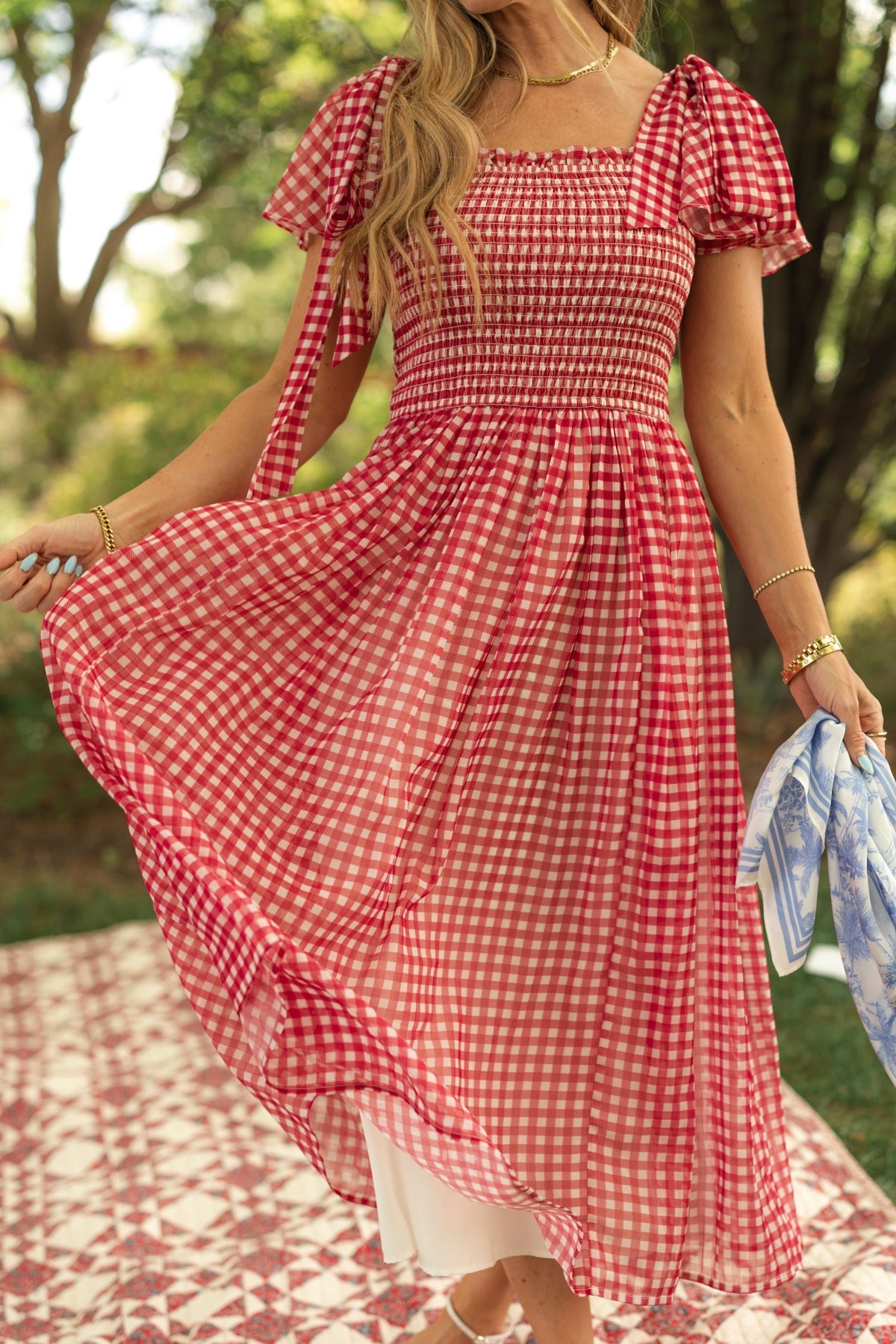Rayna Dress in Red Gingham