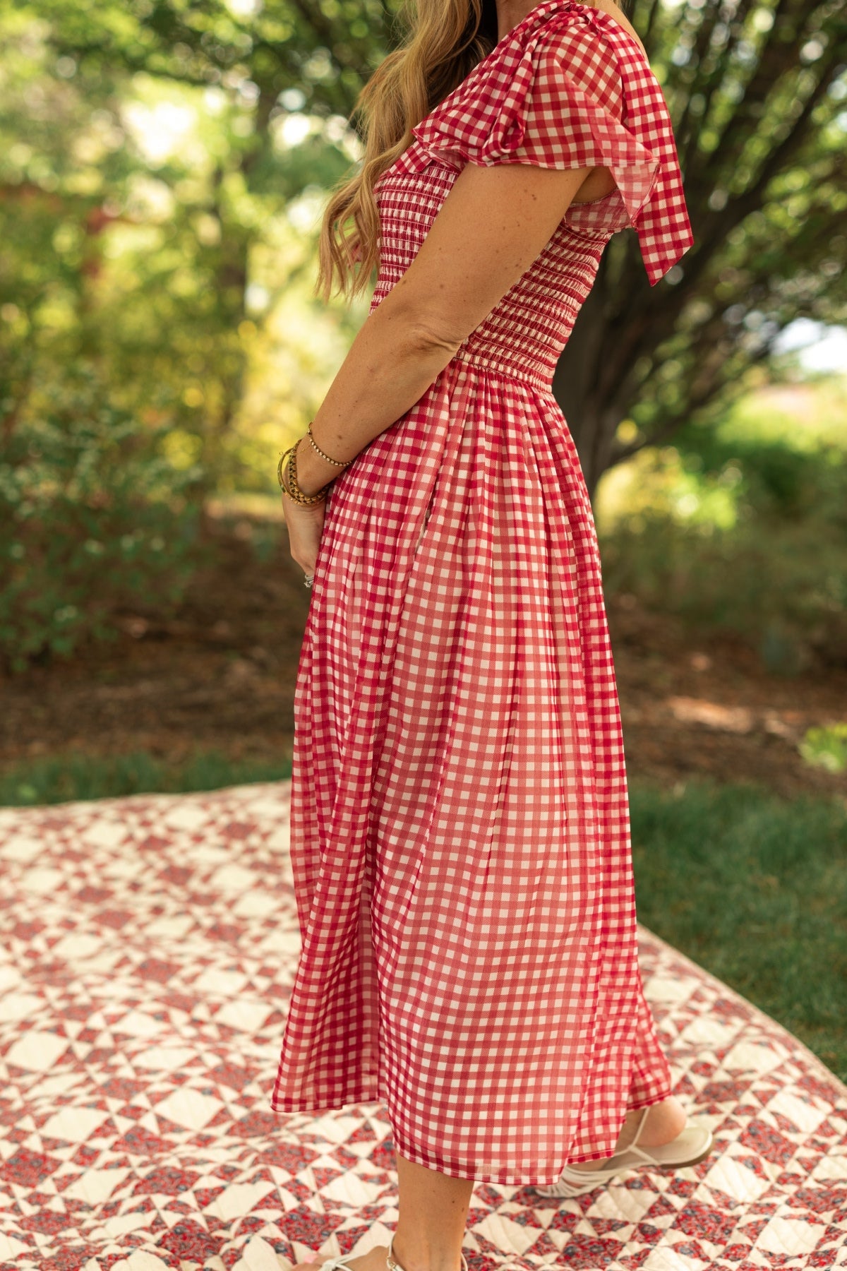 Rayna Dress in Red Gingham