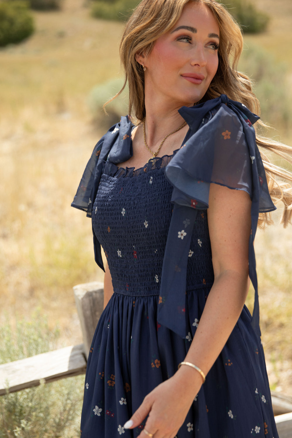 Rayna Dress in Midnight Cascading Floral