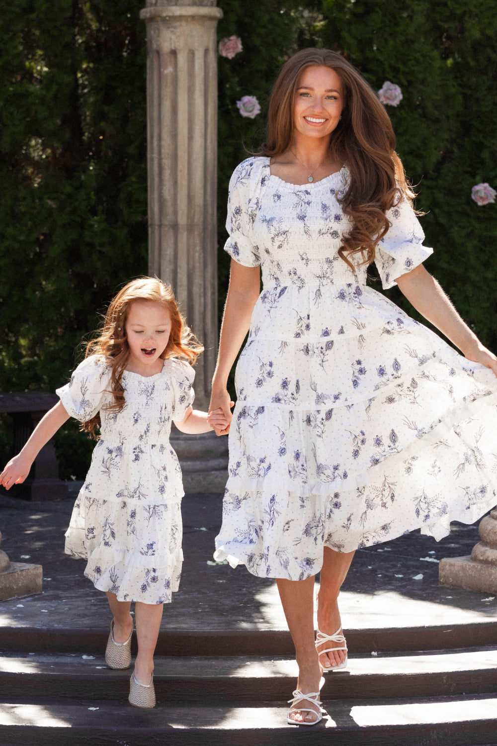 Roselyn Dress in Blue Enchanted Floral