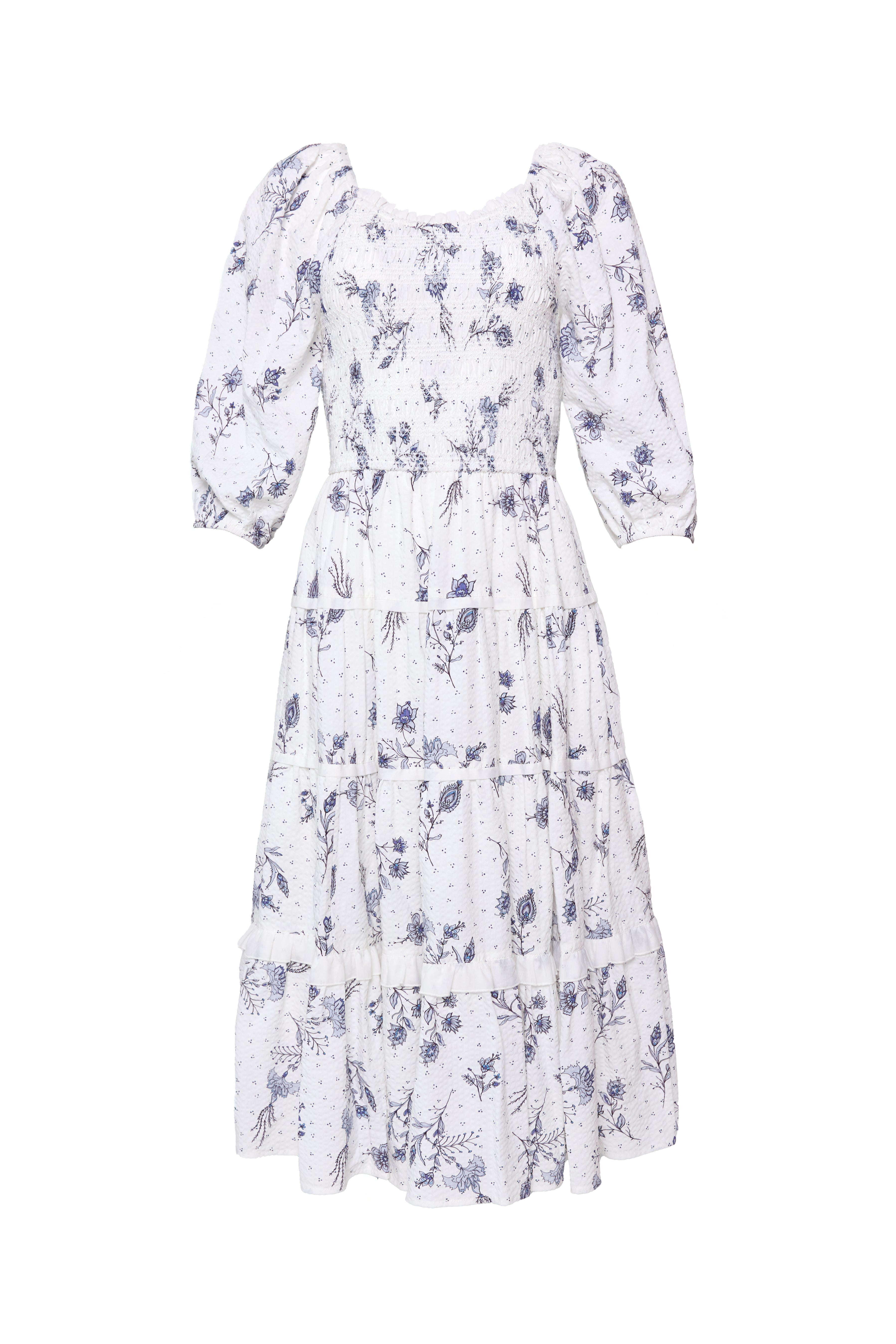 Roselyn Dress in Blue Enchanted Floral