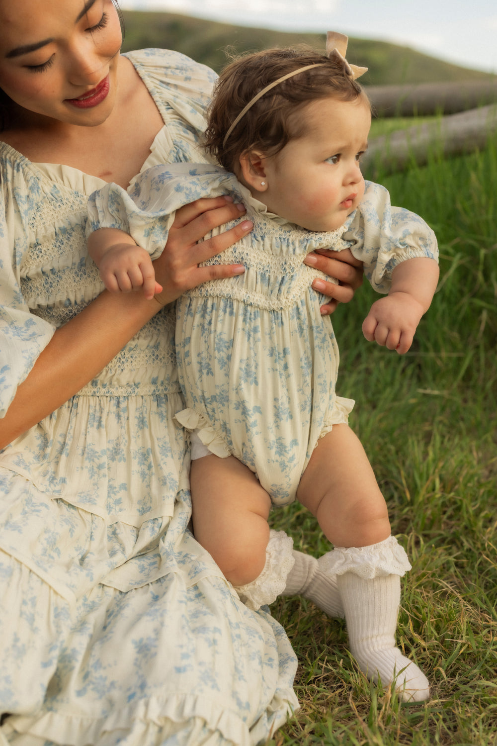 Roselyn Dress in Ivory Porcelain Fleur