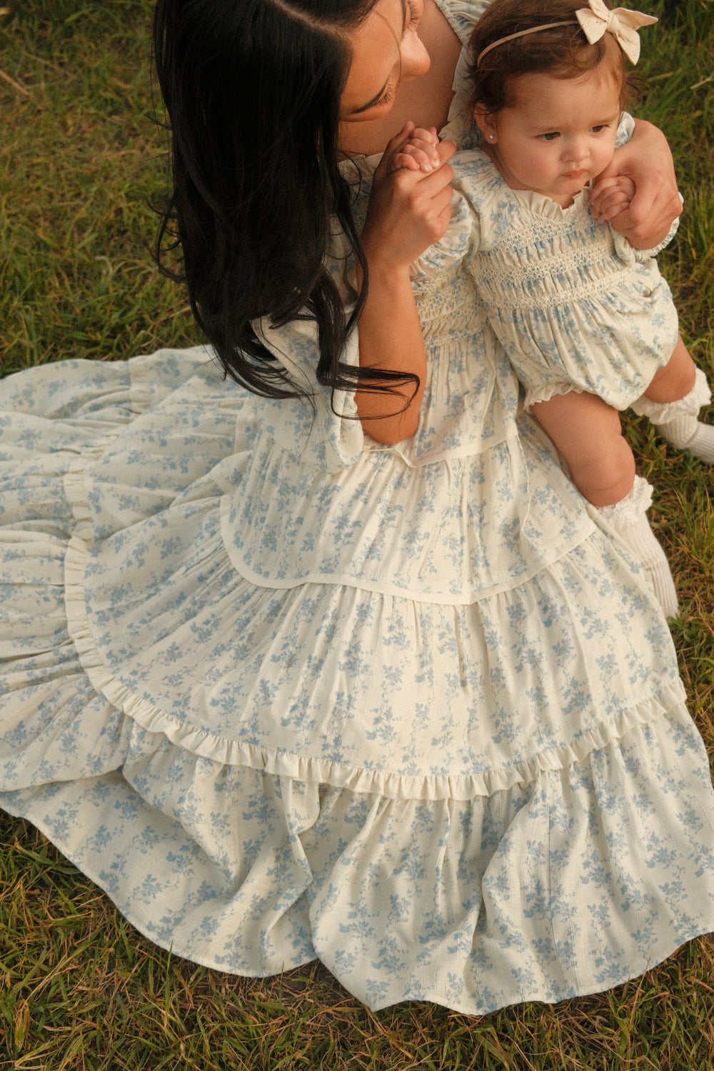 Roselyn Dress in Ivory Porcelain Fleur
