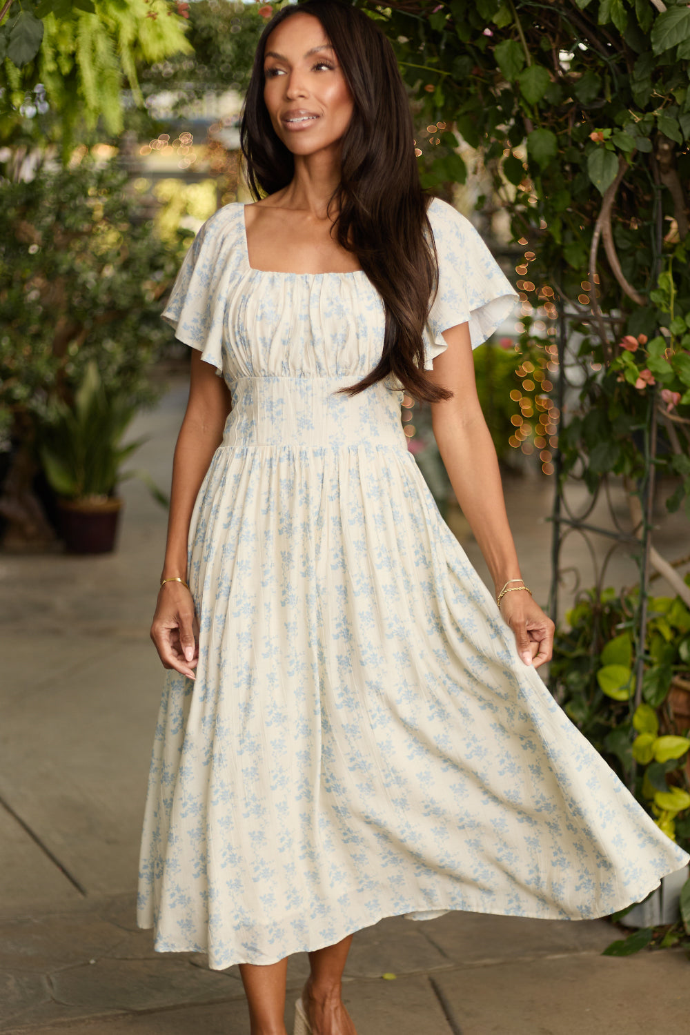 Sonoma Dress in Ivory Porcelain Fleur