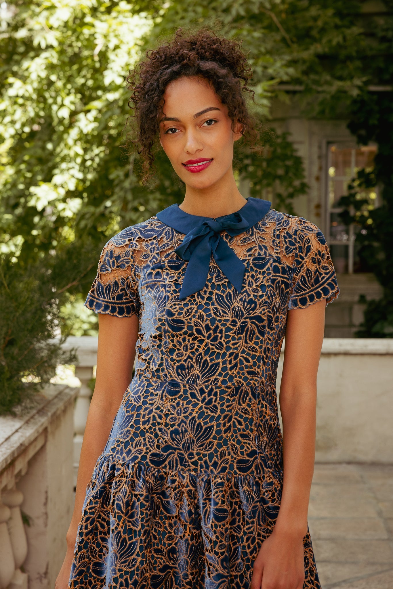 Sterling Dress in Golden Veil