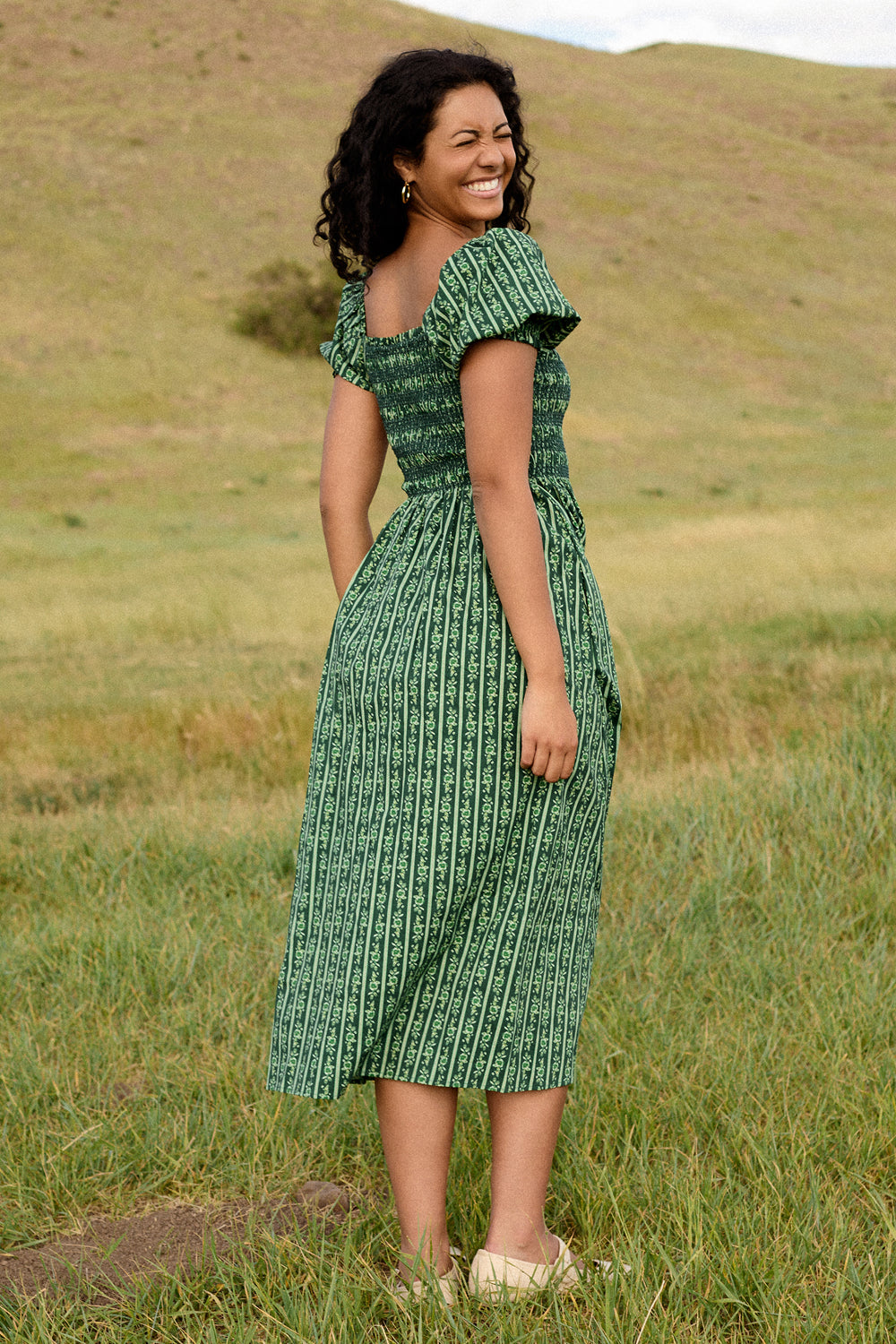 Sunday Best Dress in Pine Felicity Floral