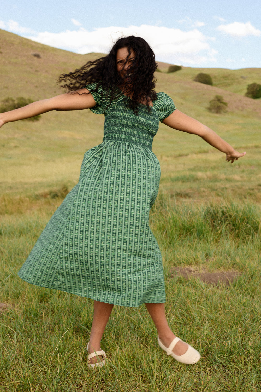 Sunday Best Dress in Pine Felicity Floral