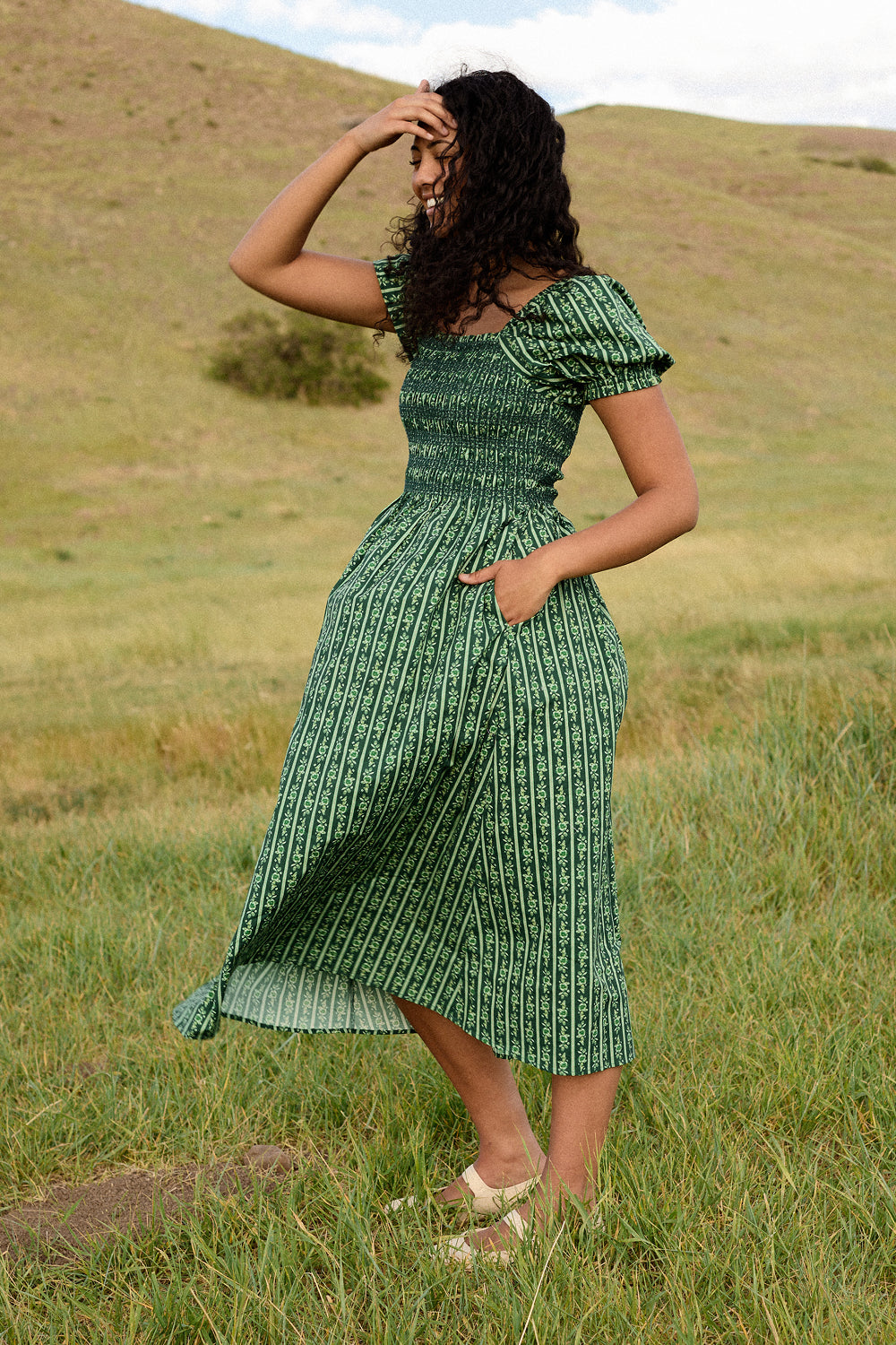 Sunday Best Dress in Pine Felicity Floral