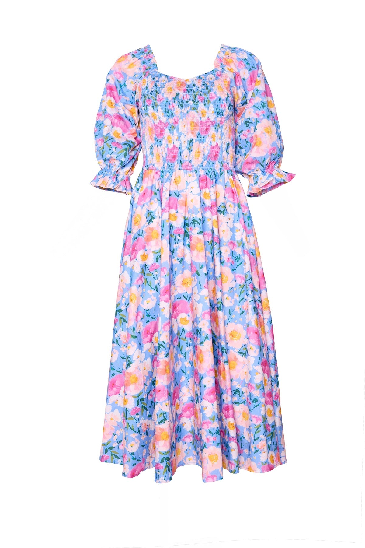 Teagan Dress in Delia Blue