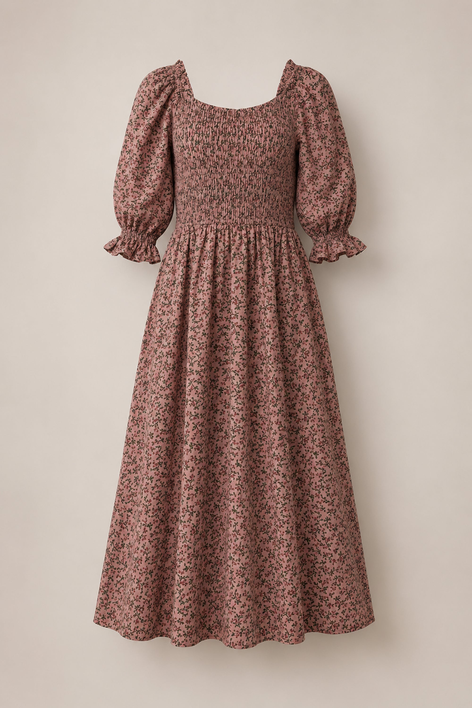Teagan Dress in Mauve Woodland Floral