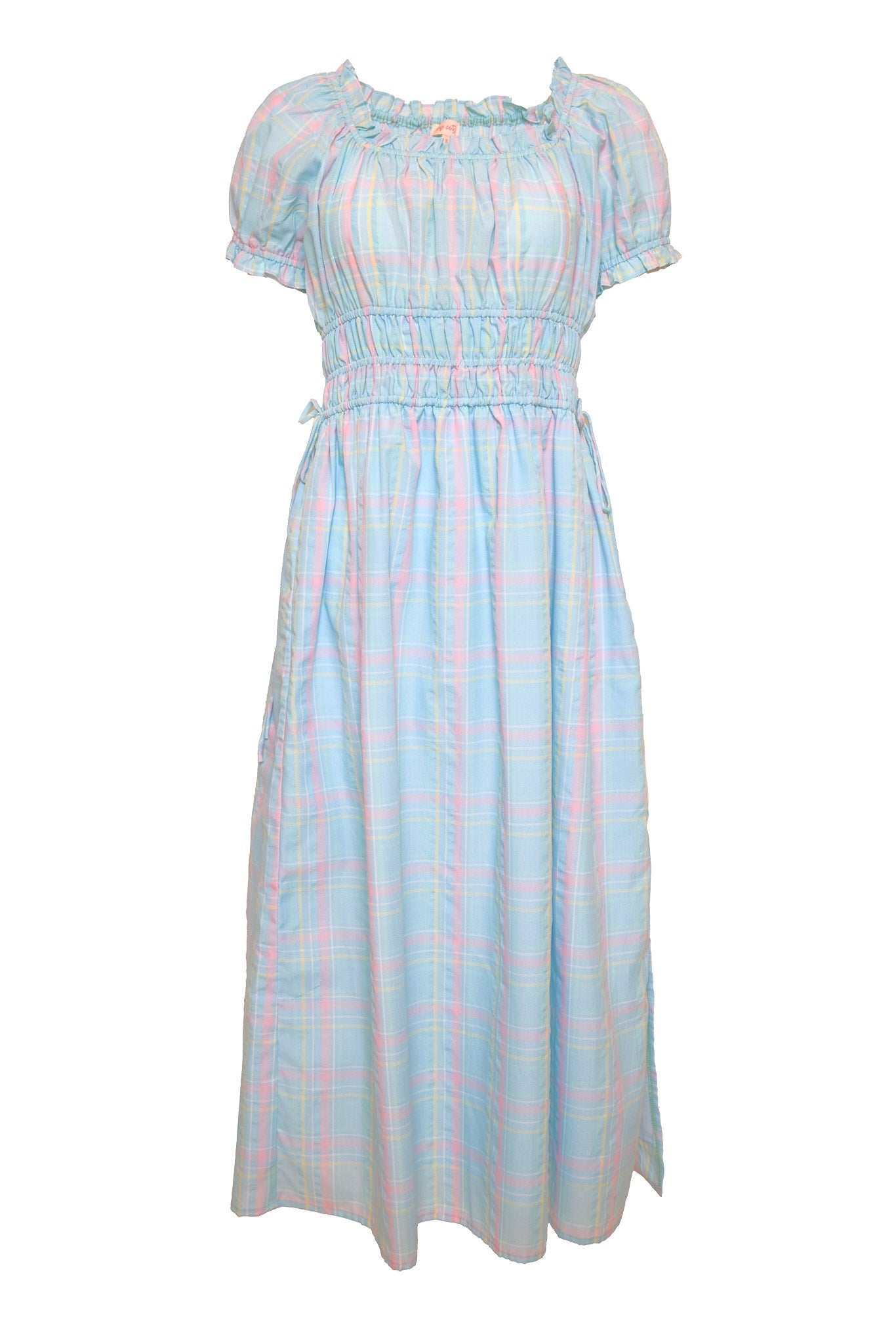 Thalia Dress in Pastel Plaid