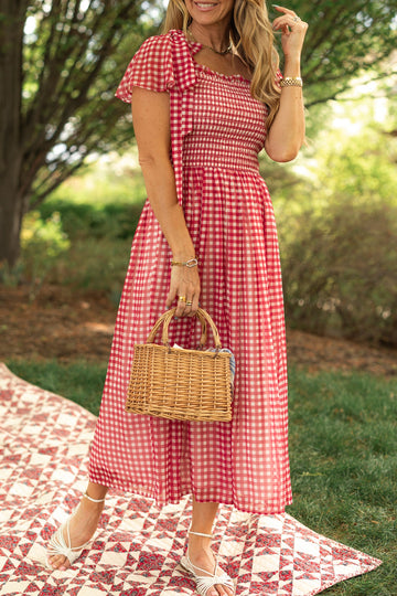 Rayna Dress in Red Gingham
