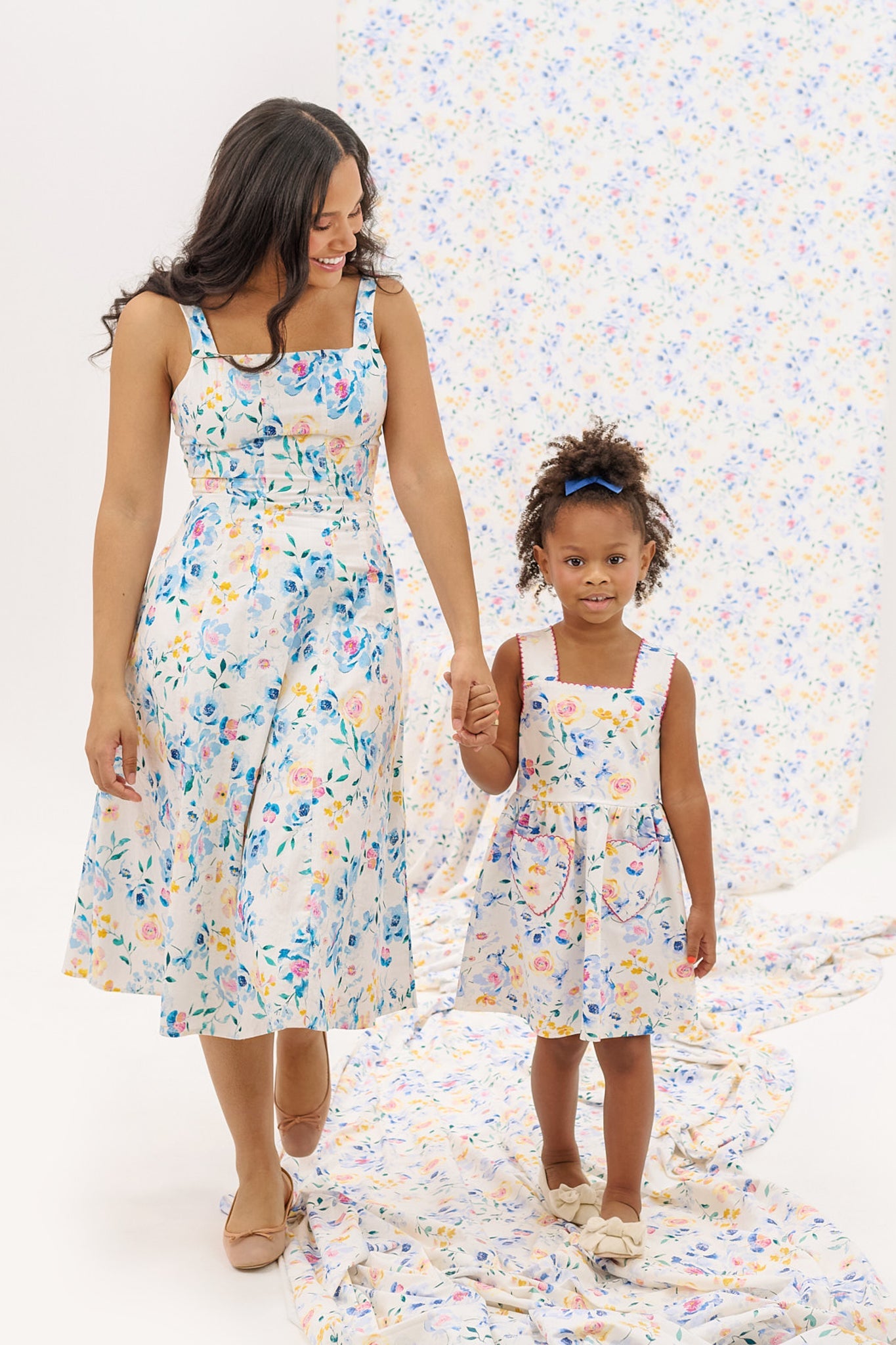 Petal Dress in Blue Bouquet