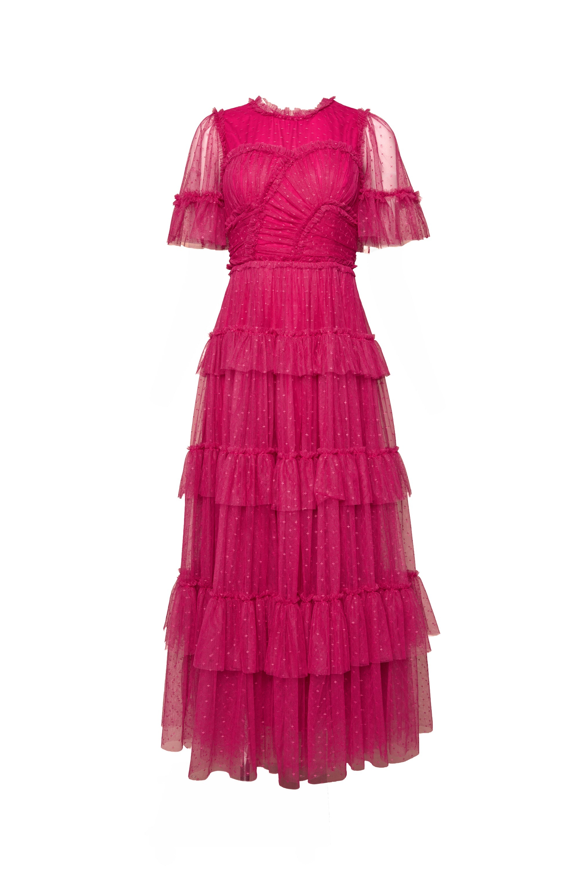 Whimsical Dress in Fuchsia