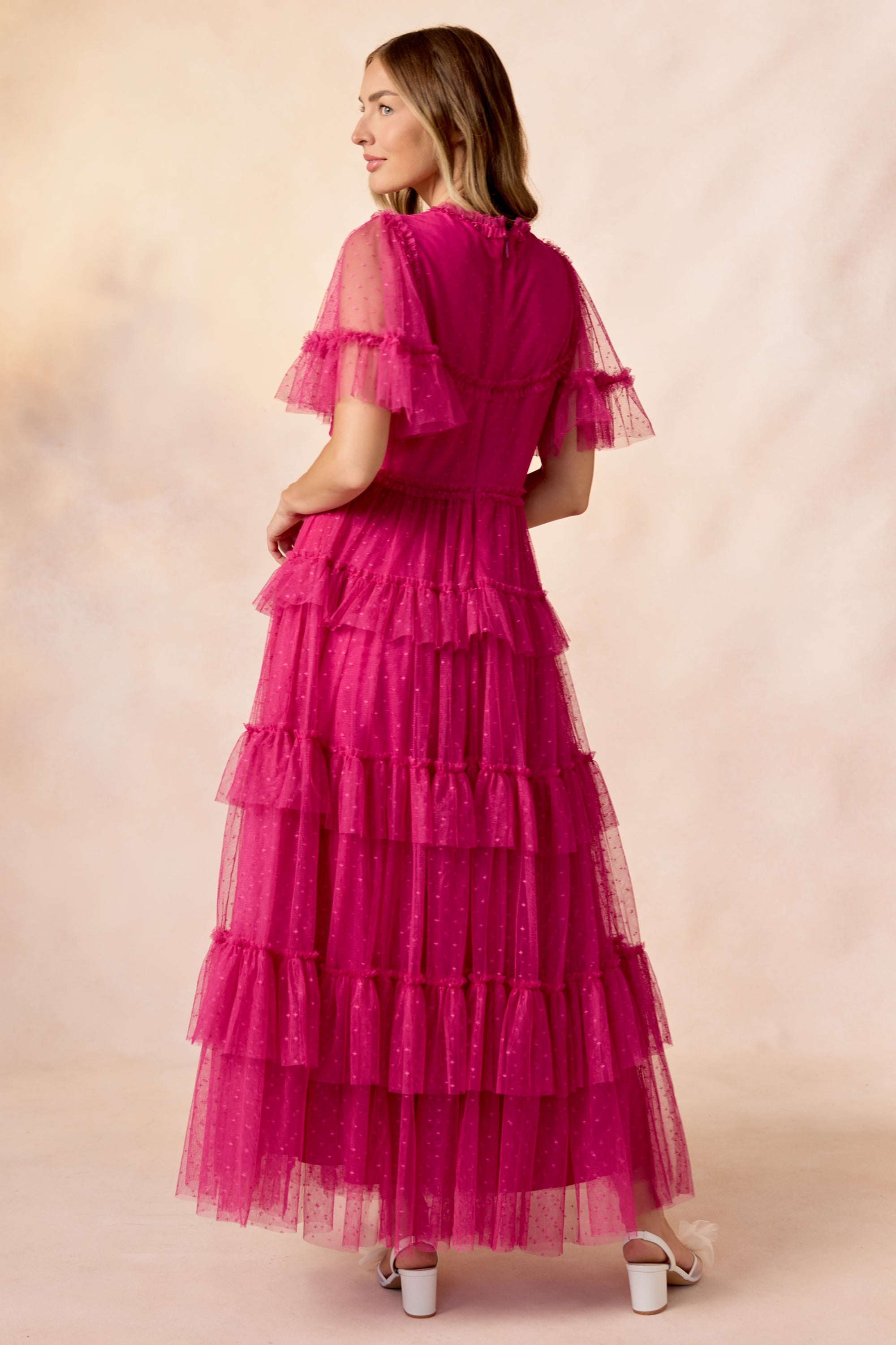 Whimsical Dress in Fuchsia