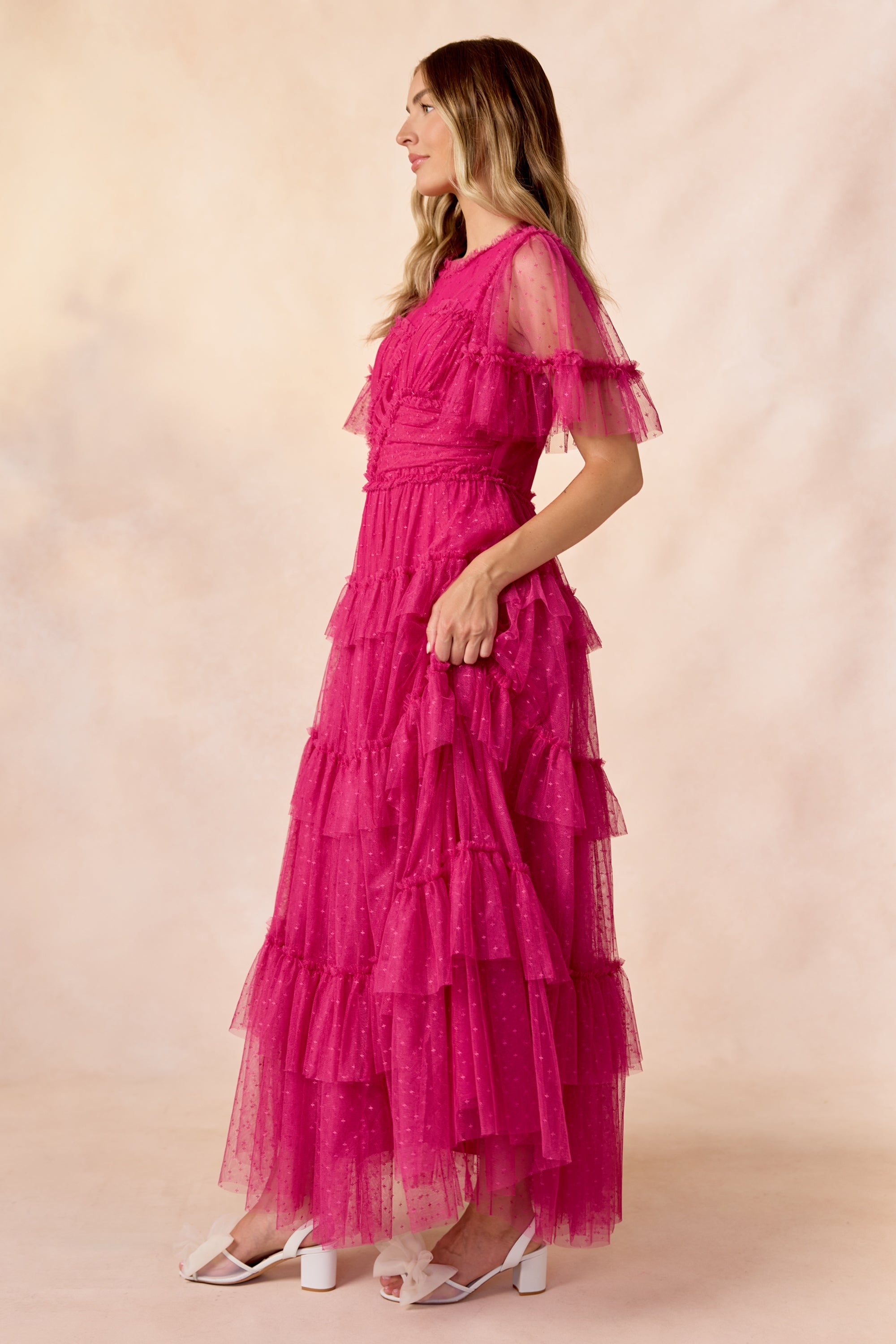 Whimsical Dress in Fuchsia