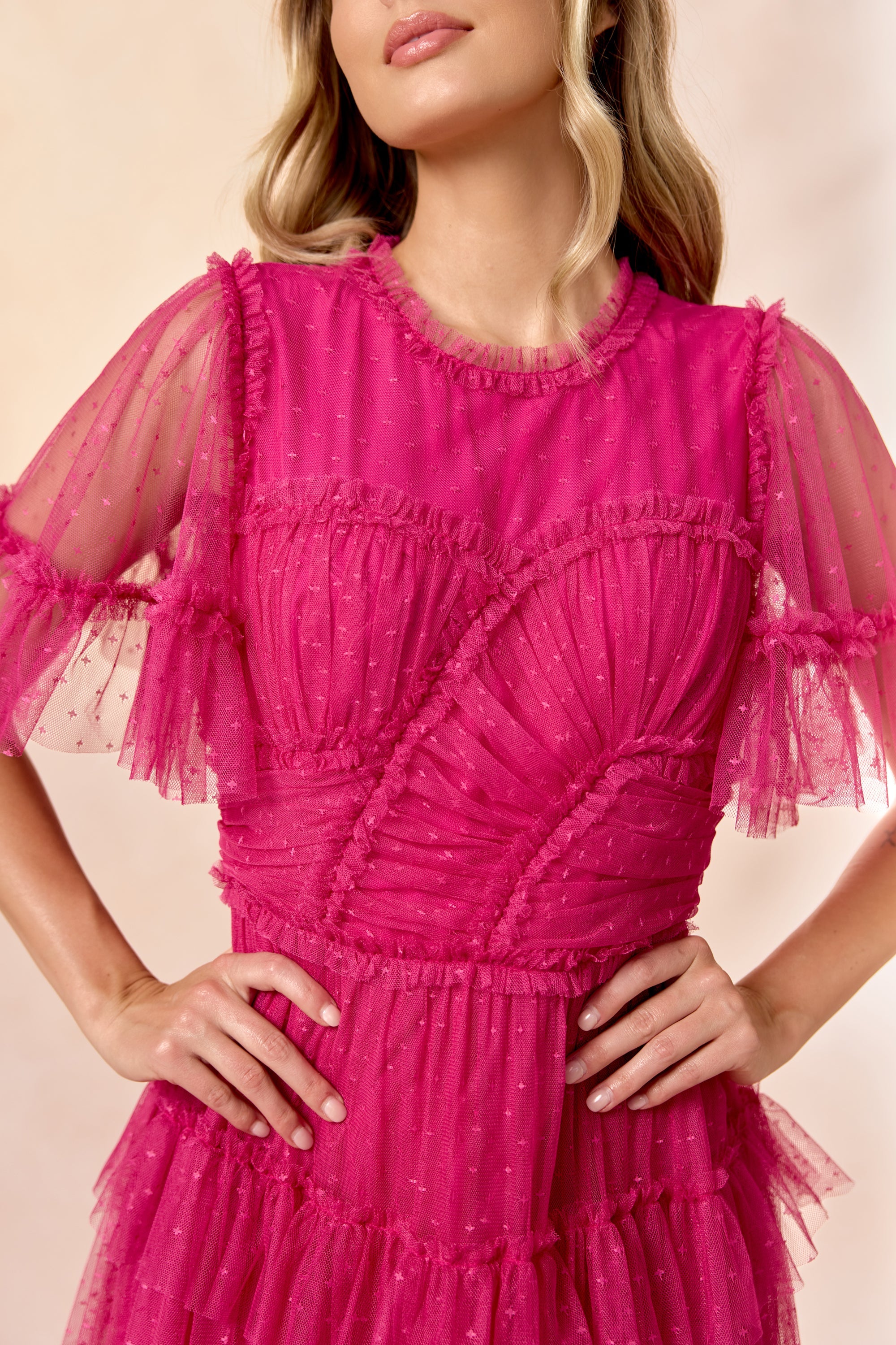 Whimsical Dress in Fuchsia