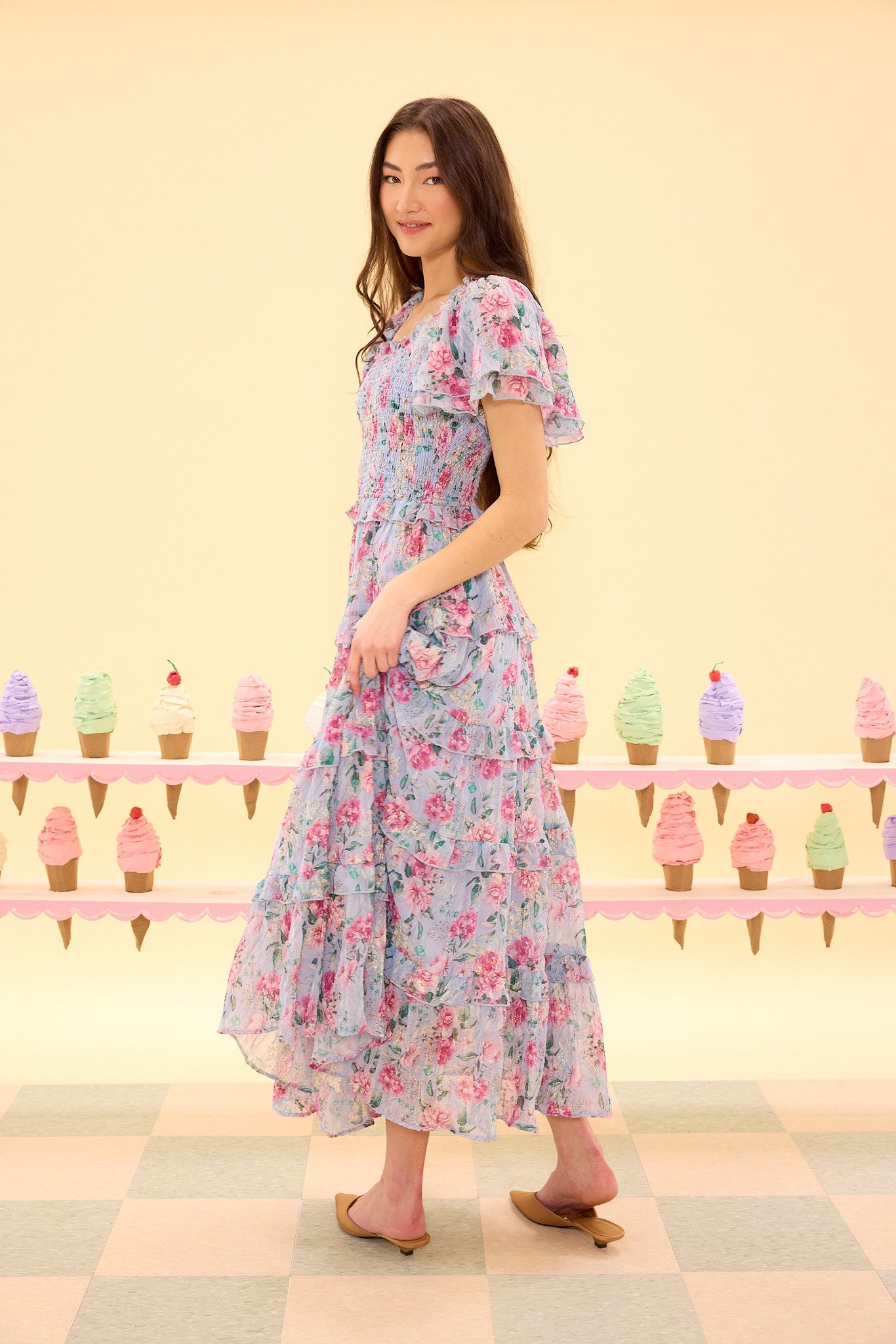 Winnie Dress in Peony Blossoms