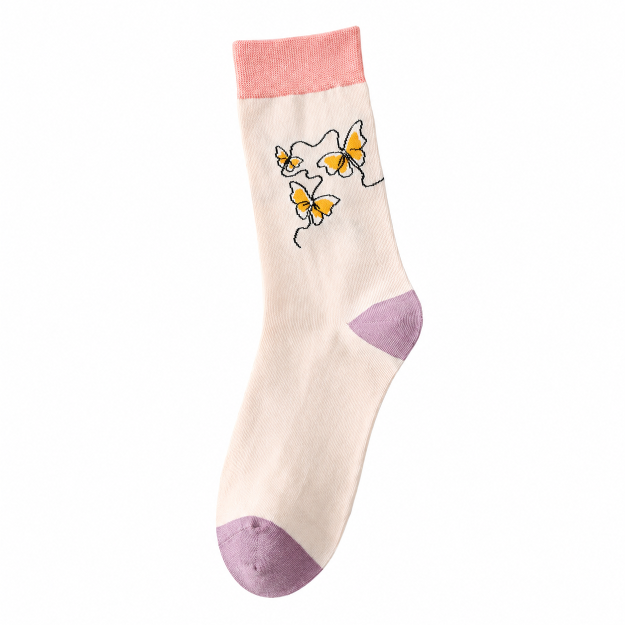 Women’s Korean-Inspired Embroidered Crew Socks – Cute Transitional Season Socks