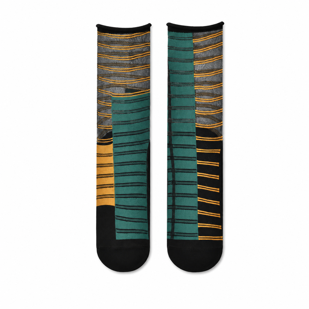 Women’s Semi-Sheer Shimmer Mid-Calf Socks – Breathable Minimal Fashion Socks