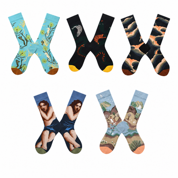 Women’s Wild Garden Crew Socks – Romantic French-Inspired Botanical Socks