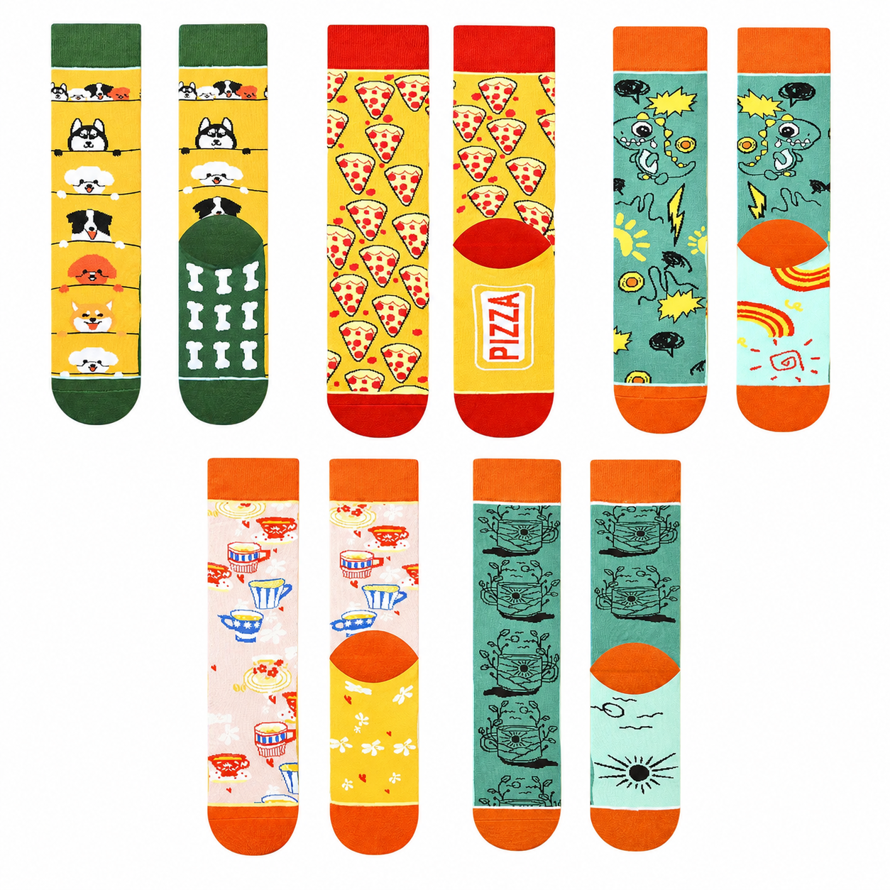 Women’s Whimsical Character Tube Socks – Moisture-Absorbing Cotton-Blend Winter Socks