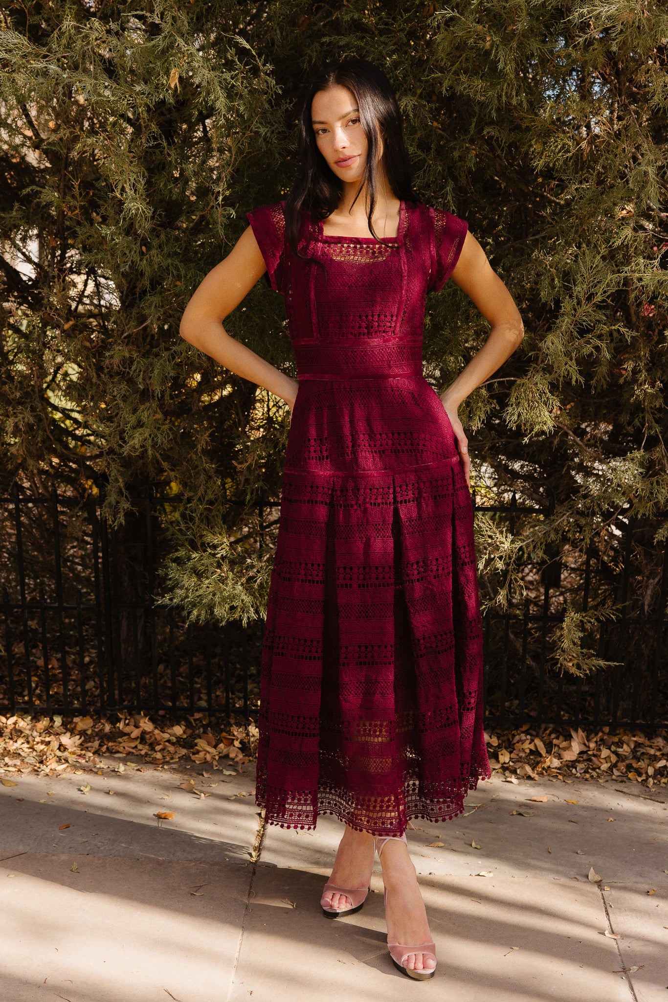 Amory Dress in Burgundy