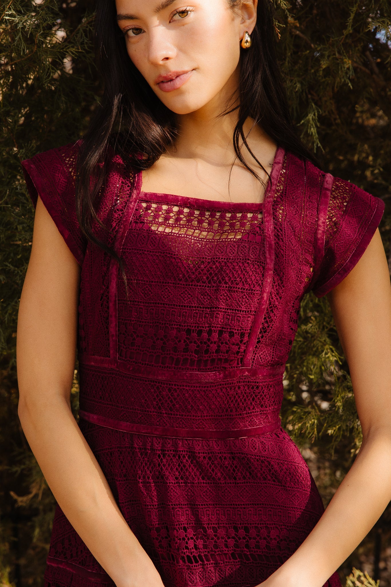 Amory Dress in Burgundy
