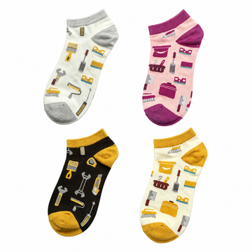 Unisex Vibrant Short Socks – Fun Casual Streetwear Socks for Men and Women