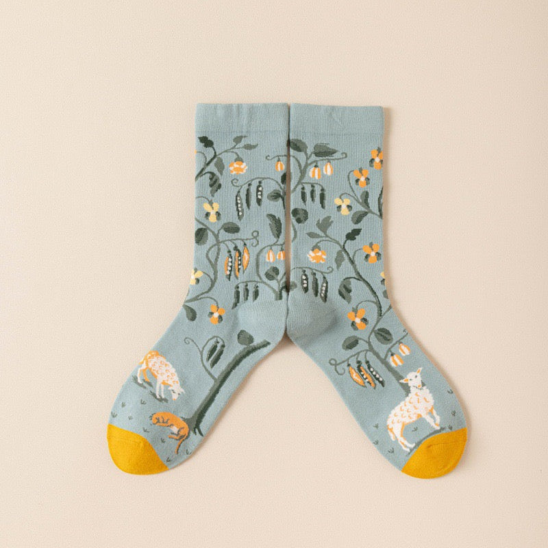 Wildflower Story Crew Socks