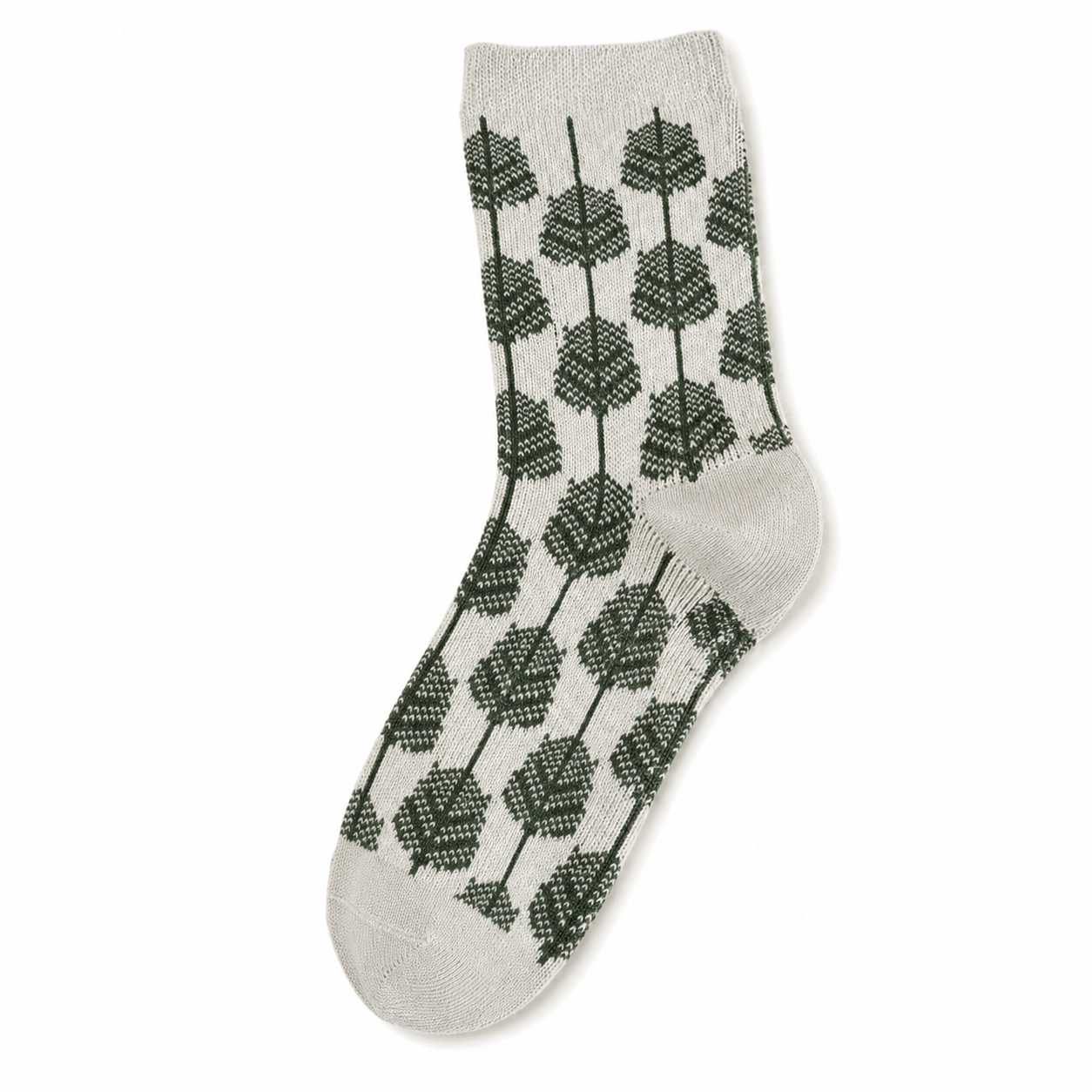 Women’s Rustic Botanical Critter Mid-Calf Socks – Cozy Moisture-Absorbing Cold-Weather Socks