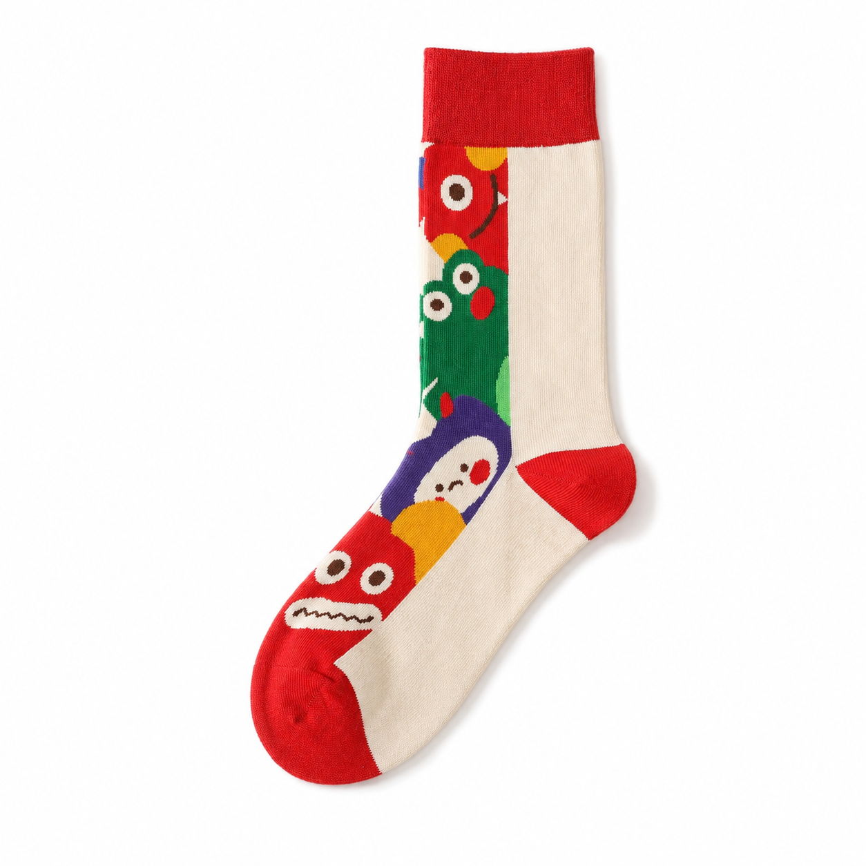 Women’s Dainty Embroidered Long Socks – Korean-Inspired Feminine Cotton Socks