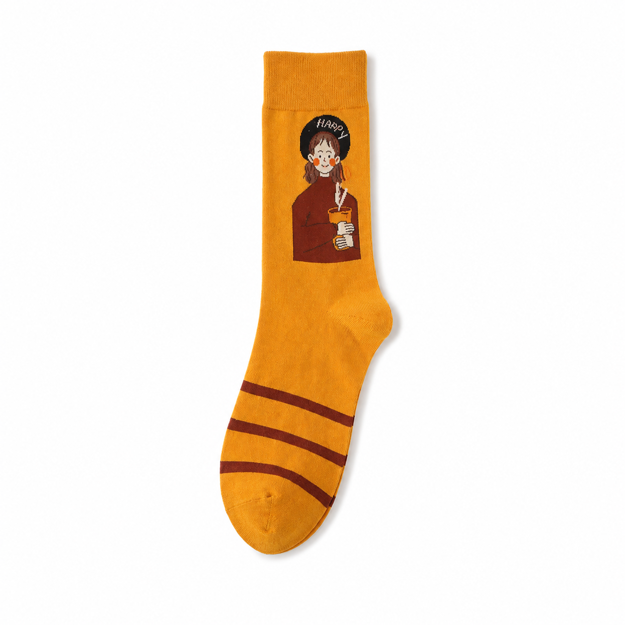 Women’s Charming Stitched Accent Crew Socks – Soft Everyday Cotton Socks
