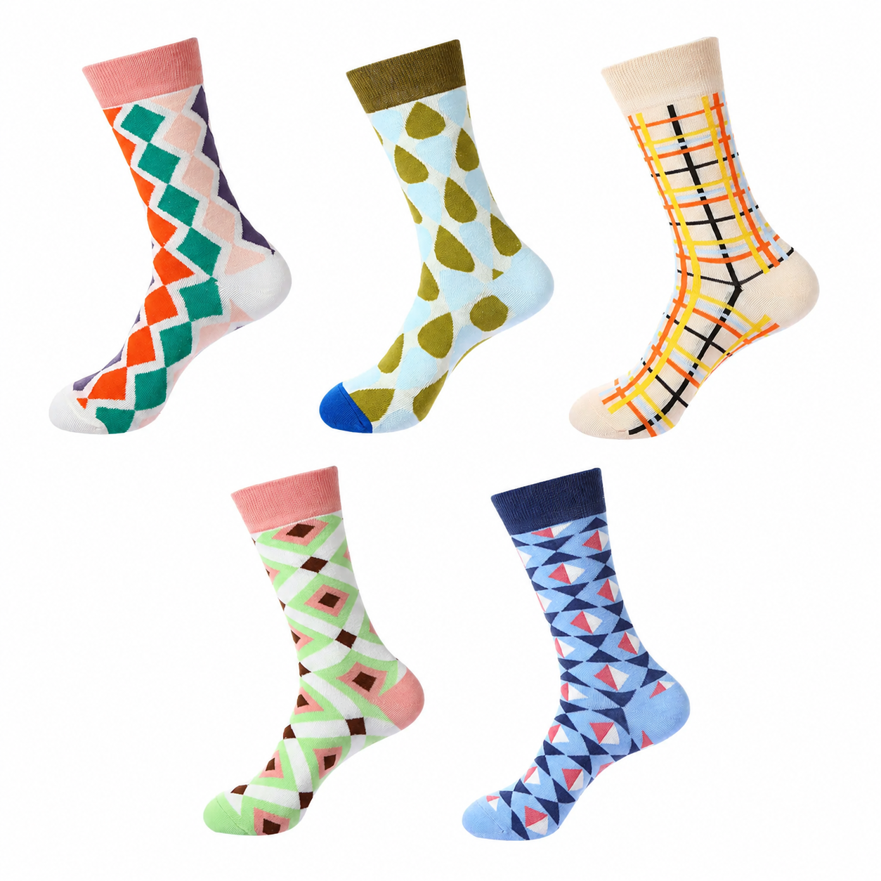 Women’s Heritage Plaid Crew Socks – British Casual Cotton Long Socks