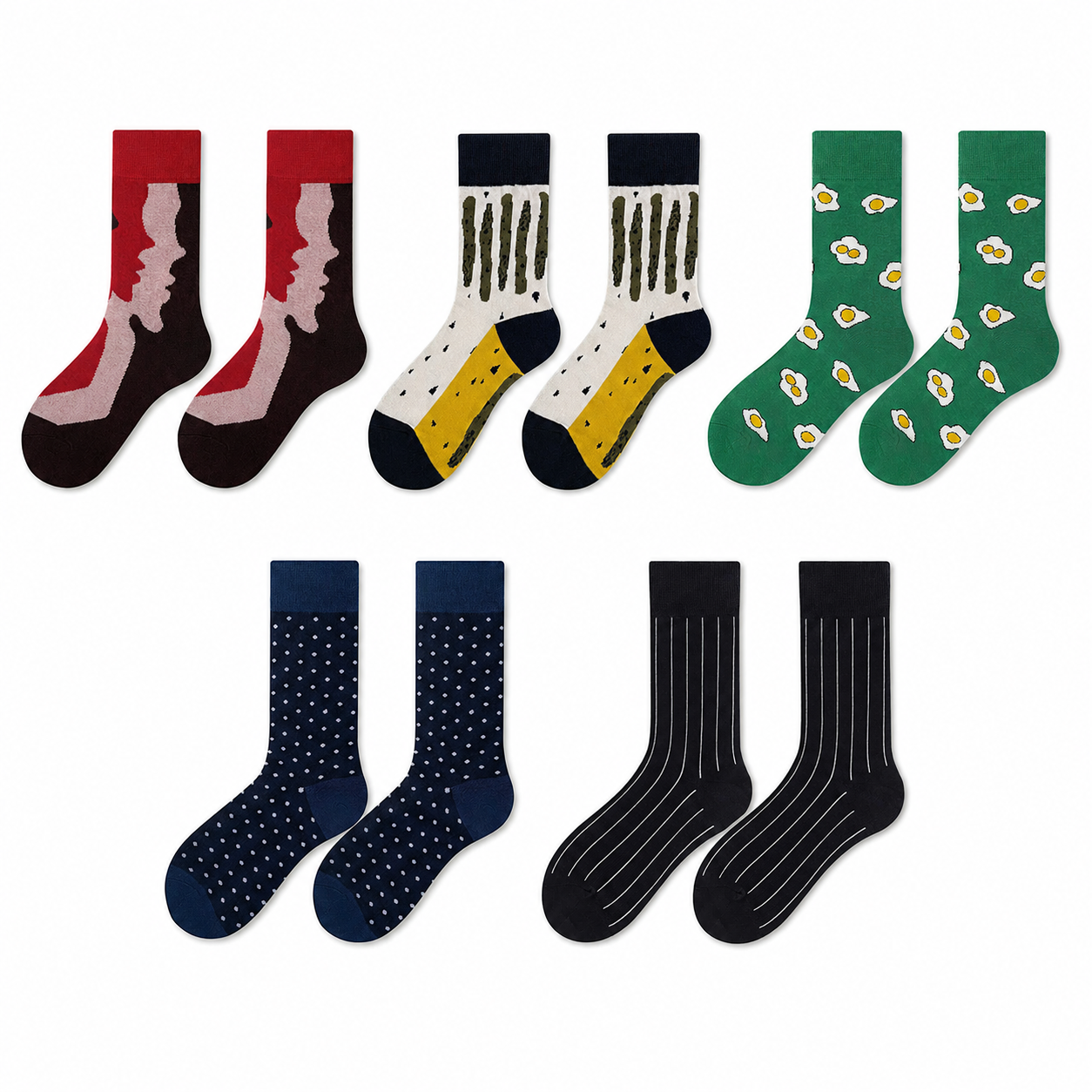 Unisex Shark Motif High-Crew Socks – Urban Streetwear Skate Socks