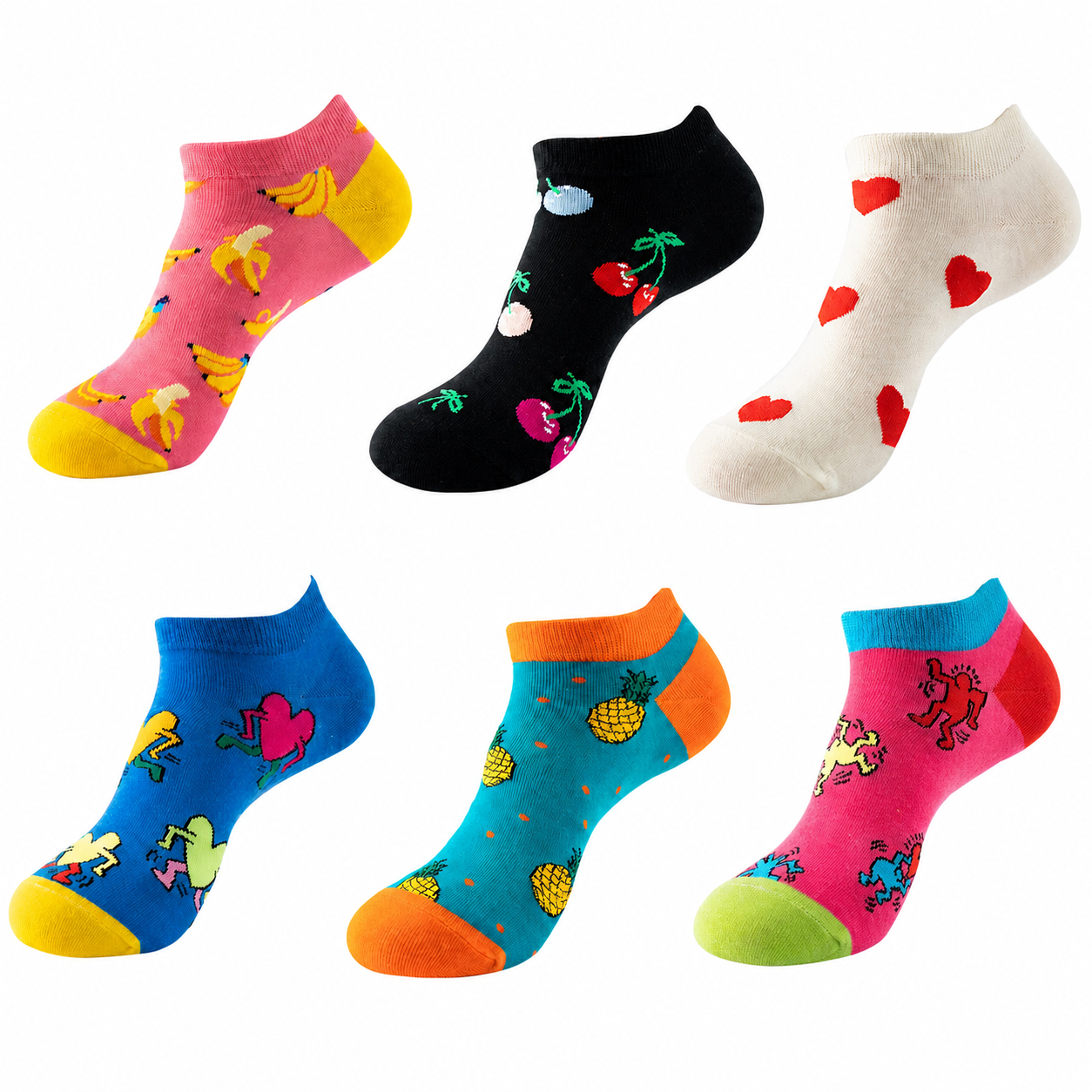 Unisex Color-Pop Ankle Socks – Cute Casual Short Socks for All Seasons