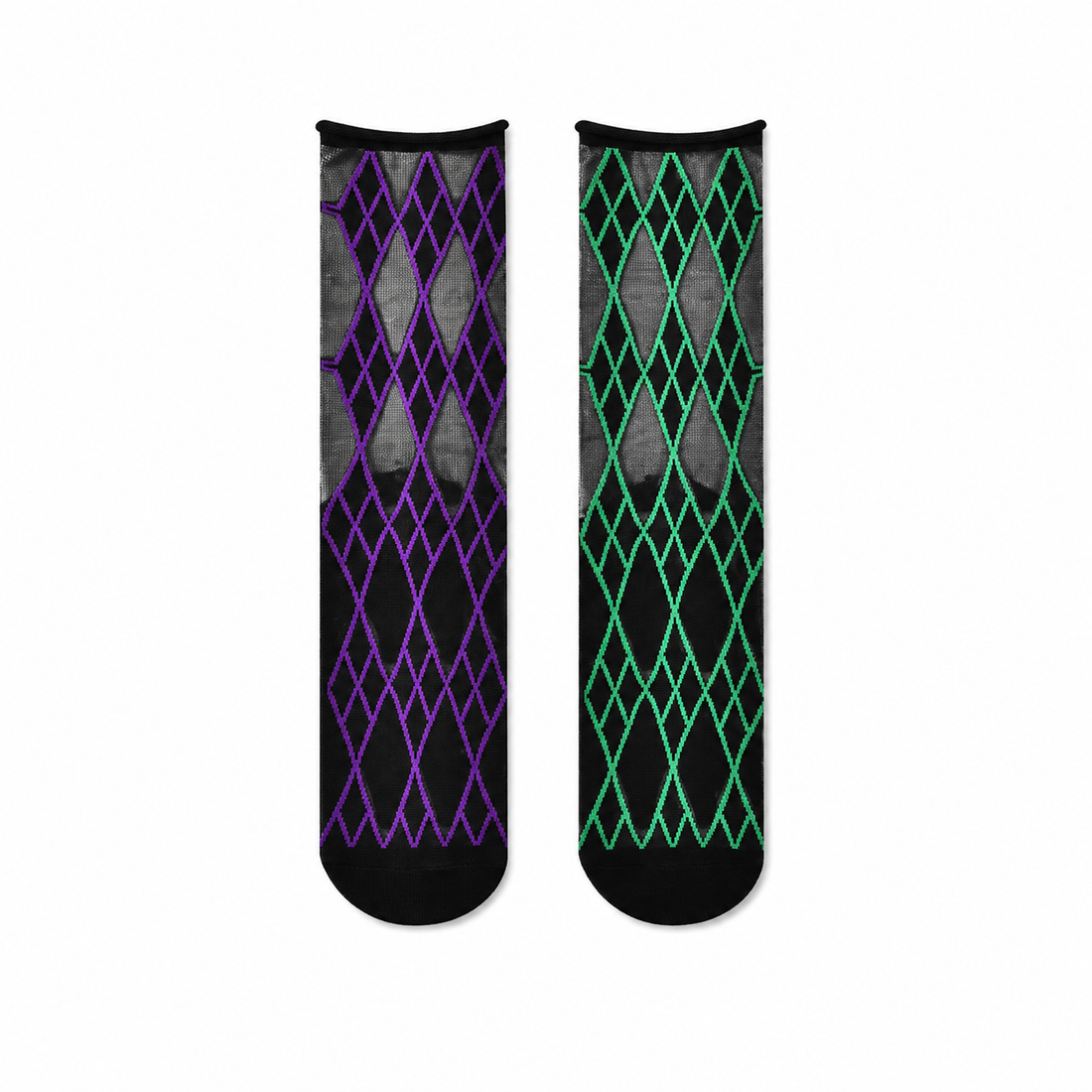 Women’s Semi-Sheer Shimmer Mid-Calf Socks – Breathable Minimal Fashion Socks