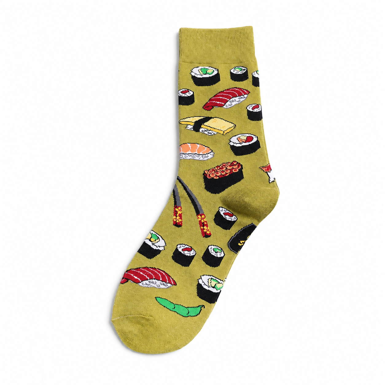 Unisex Food Medley Crew Socks – Cherry Avocado Burger & Egg Couple Socks