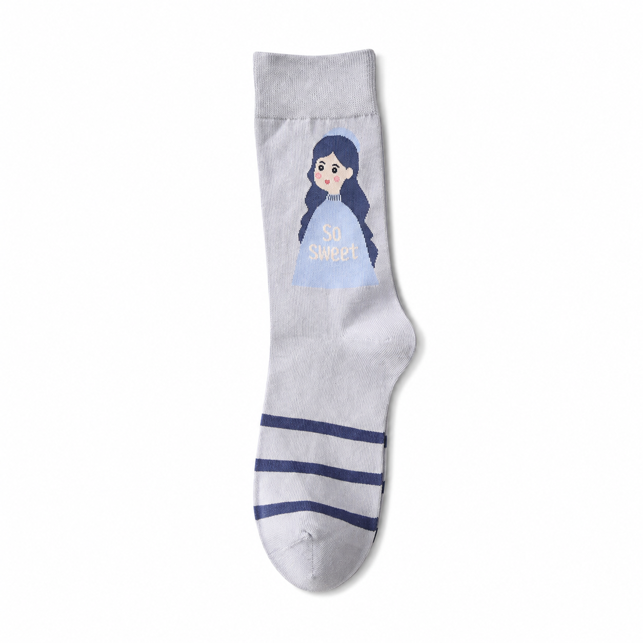 Women’s Charming Stitched Accent Crew Socks – Soft Everyday Cotton Socks