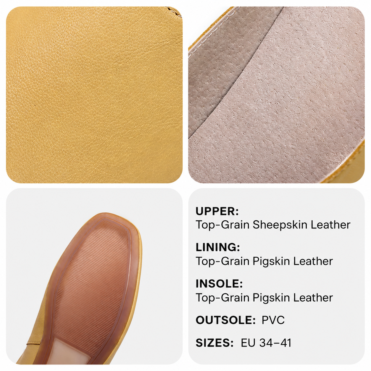 Women’s Leather Square-Toe Mule Flats