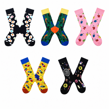 Women’s Scandinavian Animal Art Tube Socks – Cute Vibrant Patterned Long Socks