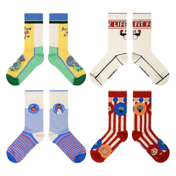 Women’s Cute Lounge Crew Socks – Lightweight Moisture-Absorbing Home Socks
