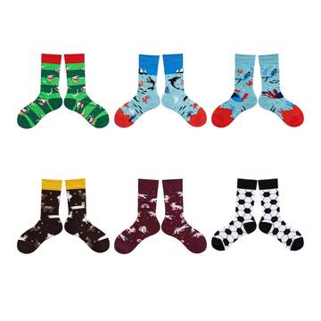 Unisex Graphic Icon Long Crew Socks – Quirky Cool-Season Matching Socks